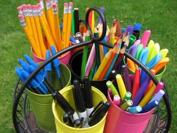 17 Ways to Organize Your School Supplies at Home