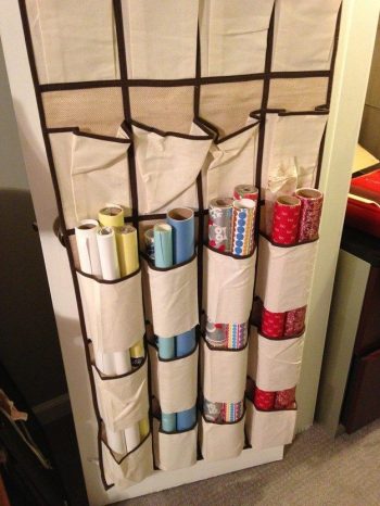 8 Ways to Organize Gift Wrap4