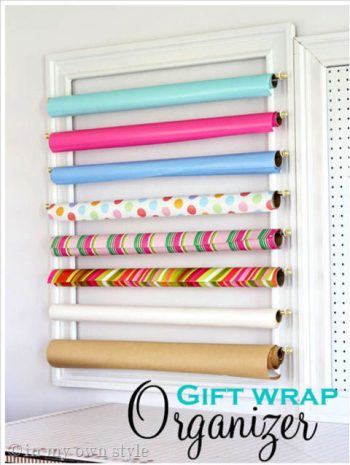 8 Ways to Organize Gift Wrap8