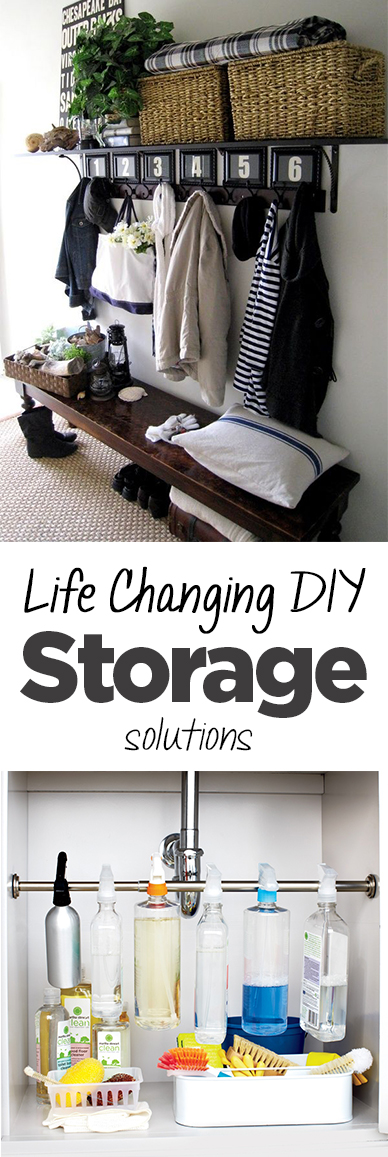 DIY storage, storage solutions, easy storage solutions, popular pin, DIY organization, home storage.