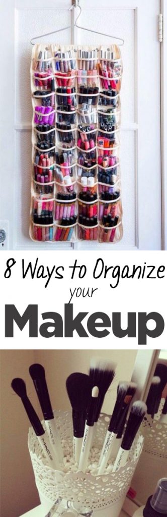 Organize makeup, how to organize makeup, home organization, beauty, beauty hacks, popular pin, DIY makeup organization, organized bathroom, bathroom organization. 