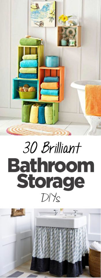 30 Brilliant Bathroom Storage DIYs