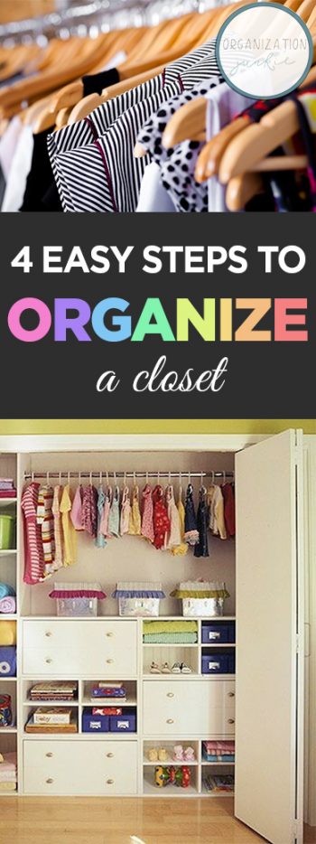 How to Organize A Closet, Small Closet Organization, How to Organize A Closet Quickly, Small Space Organization, Easy Home Organization, Easy Closet Organization, Closet Storage, Closet Storage Ideas, Popular Pin. 