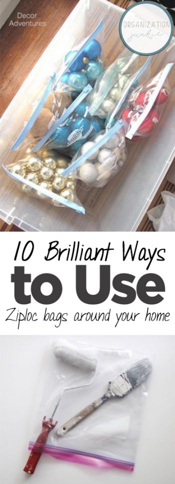 Ziploc Bags, Uses for Ziploc Bags, How to Use Ziploc Bags, Ziploc, How to Use Ziploc Bags Around the House, Cleaning Tips and Tricks, Organization Hacks, Clever Ways to Organize, Easy Home Organization, Popular Pin