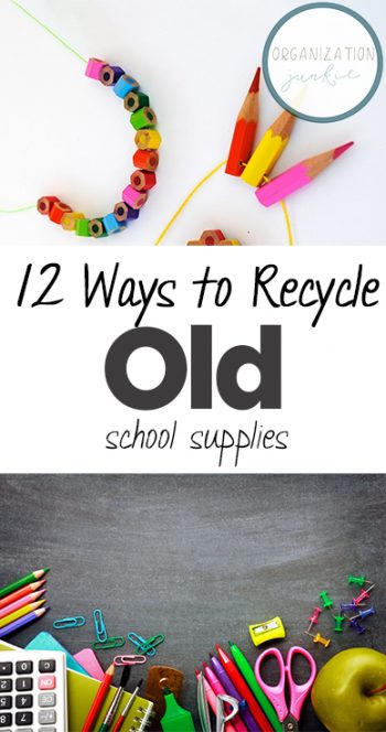 Recycling School Supplies, Craft Projects, Old School Supplies, Things to Do With Old School Supplies, School Supplies Craft Projects, Simple Craft Projects, Quick Crafts for Kids, Kids Craft Activites, Popular Pin.