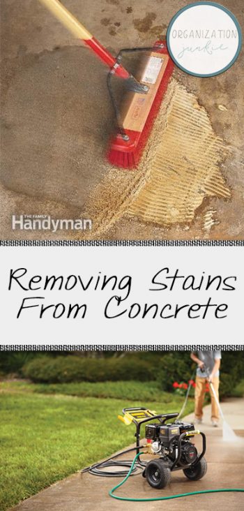 Concrete Stain Removal, Stain Removal Tips and Tricks, How to Remove Stains from Concrete, Clean, Clean Everything, Oil Stains on Driveway, How to Clean Oil Stains on Driveway, Popular 