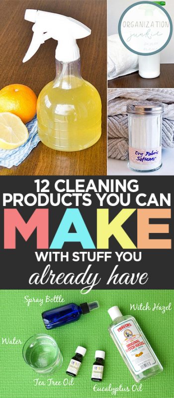 12 Cleaning Products You Can Make With Stuff You Already Have| Cleaning, Cleaning Products, DIY Cleaning Products, Homemade Cleaning Products, Chemical Free Cleaning Products, DIY Cleaning Products