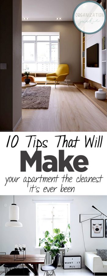 10 Tips That Will Make Your Apartment the Cleanest It’s Ever Been| Cleaning, Cleaning Tips, Home Cleaning Tips, Home Cleaning Tips and Tricks, DIY Clean, DIY Home, Organization, Apartment Organization