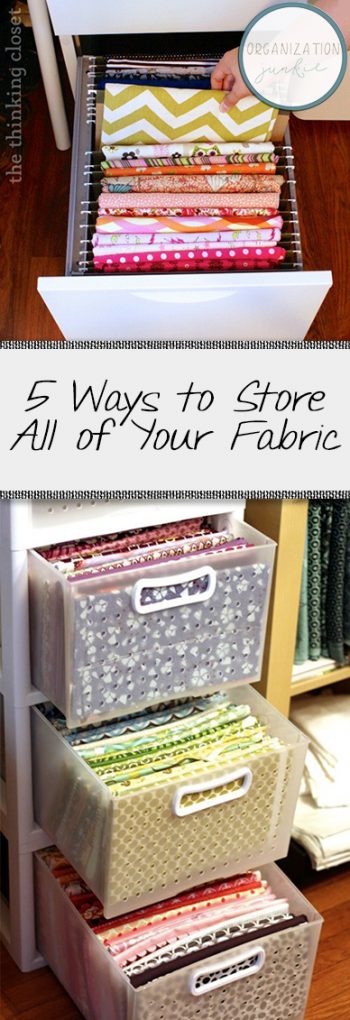 5 Ways to Store All of Your Fabric| Fabric Storage, How to Store Fabric, Storing Fabric, Craft Room Organization, Organization 101, Home Organization and Tips and Tricks, Organize Your Craft Room