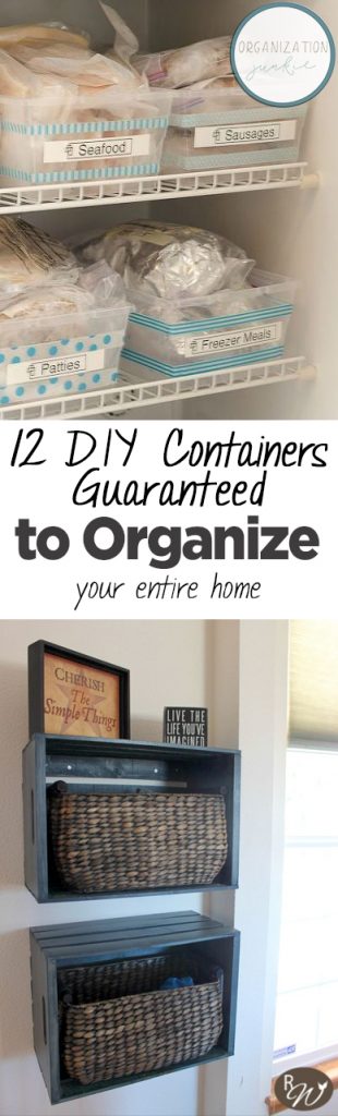 12 DIY Containers Guaranteed to Organize Your Entire Home| Organize Your Home, DIY Organizers, DIY Home Organization, Home Organization, Organization, DIY Home Decor, Declutter Your Home, How to Declutter Your Home. 