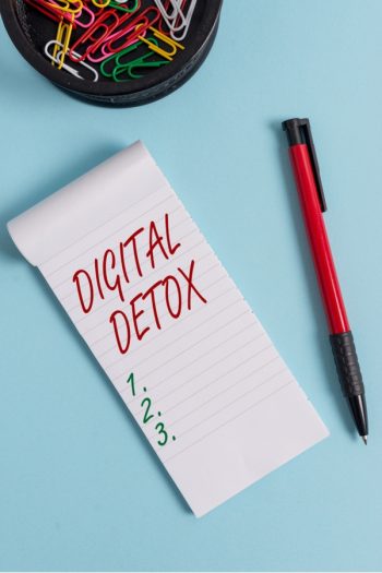 A self-care routine should also include a digital detox. Self Care Organization Ideas