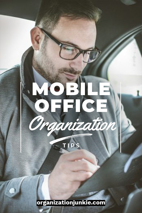 Are you on the go while you work? It's becoming more and more popular these days. Your office has to be on the go with you, but that presents a few challenges as well. If you need some organization tips for your mobile office, just keep reading. These tips will help you with things like your car, bags to carry things in and more. Just because you are on the go doesn't mean you can't be organized. #mobileofficeorganizationtips #stayorganizedonthego #organizationtips