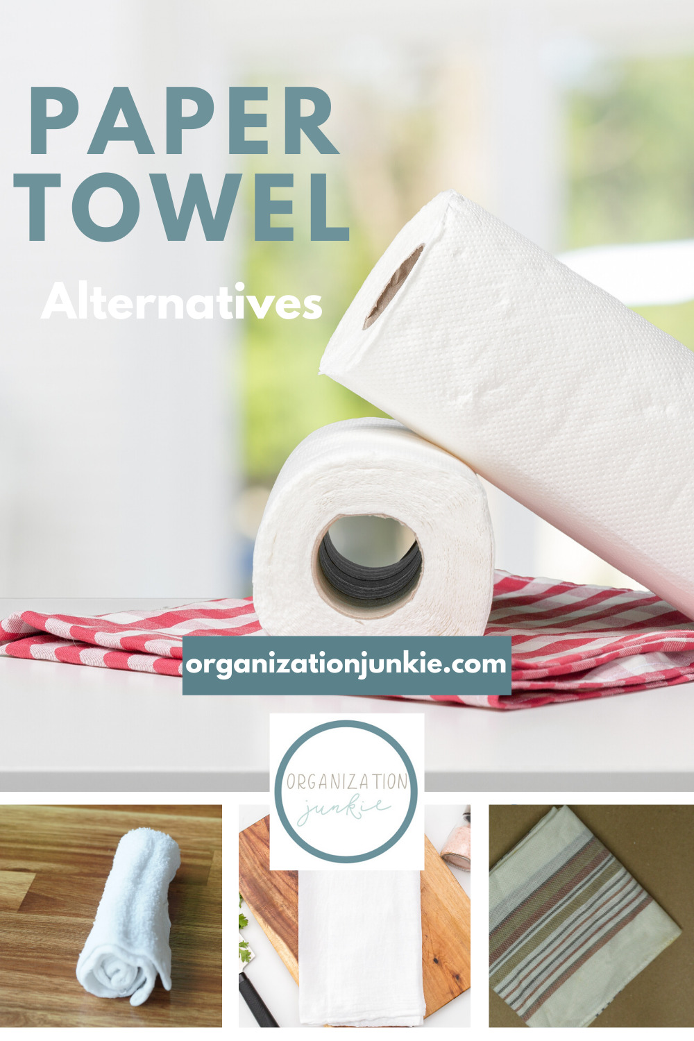 Paper towels tax the environment and are not cheap. There are plenty of alternatives that you can use. And some you can make. Read the post to learn about these money saving ideas that are sustainable as well. #papertowelalternative #Diypapertowelalternative