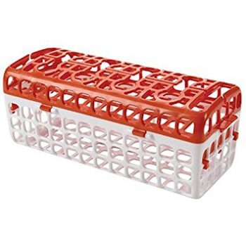 Better baby bottle organization can be yours with one of these 8 fantastic products! This dishwasher basket will help you not lose things while they're washing. 