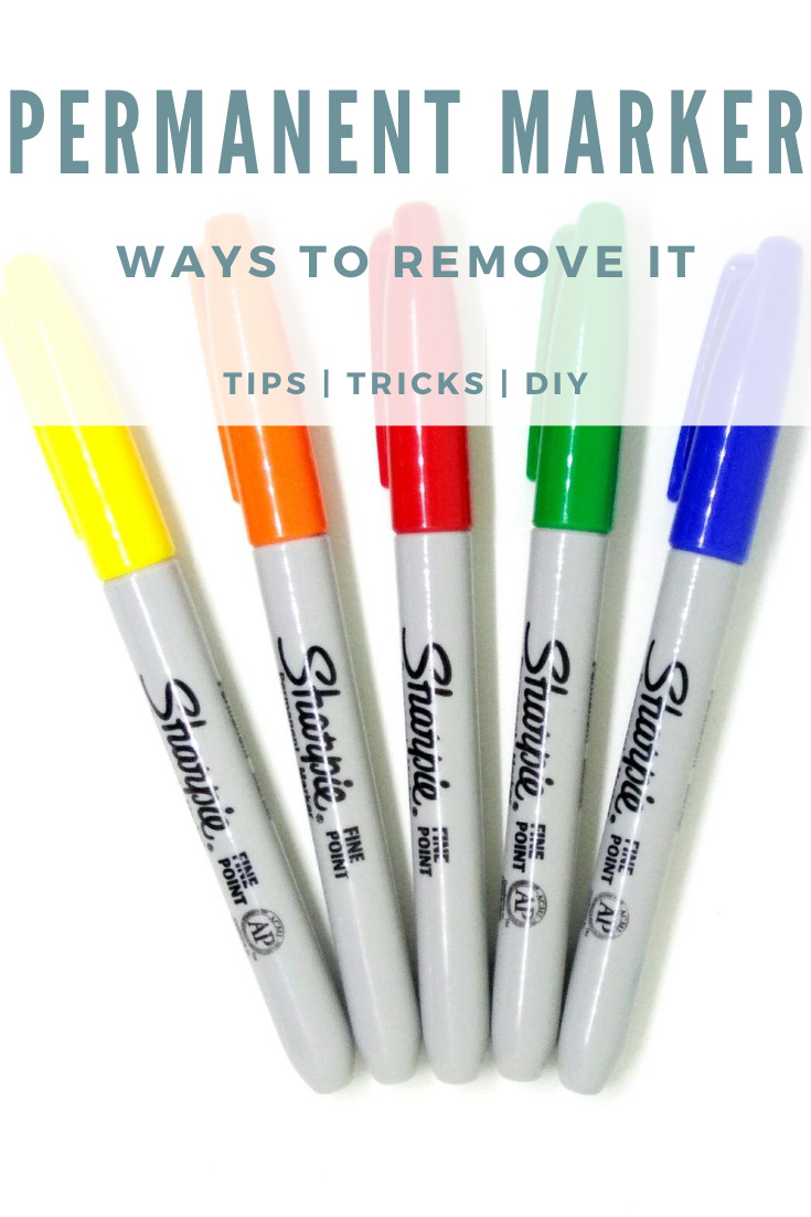 We've all done it before: marked up something with a permanent marker we didn't intend to. Now you can find some trick ways to remove it. Yes--remove permanent marker! #organizationjunkieblog #permanentmarker #cleanpermanentmarker