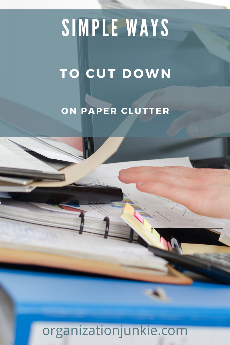 Organizationjunkie.org will help you get your home and life organized so you can live stress free! Everyone knows how overwhelming paper clutter can become as it starts to build up. These simple methods will get rid of your paper clutter today!