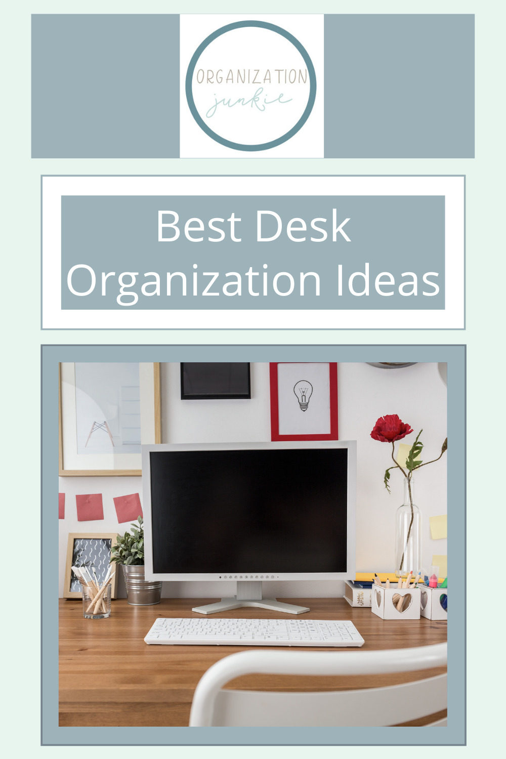 Organizationjunkie.com wants to help you clean and organize your desk. No more clutter. A place for everything and everything in its place. Keep reading for some excellent but easy desk organization ideas.