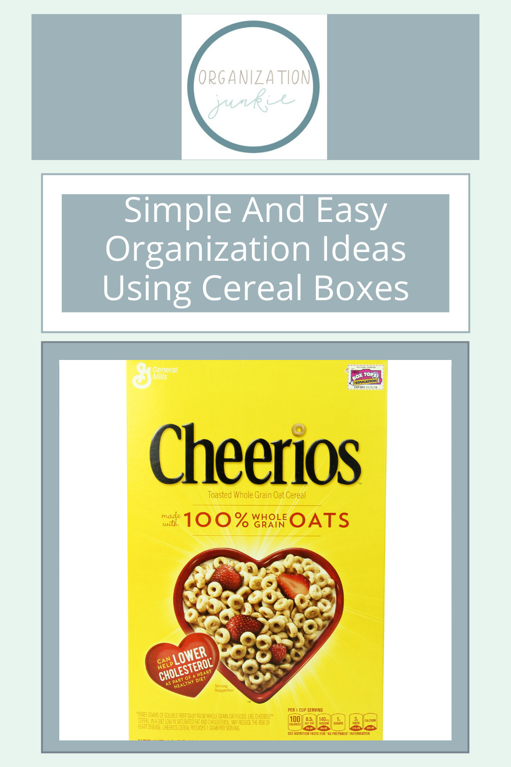 Organizationjunkie.com makes decluttering a breeze! Check out the most creative ideas for tackling the messes in your life. Save your cereal boxes and try out these genius organization ideas.