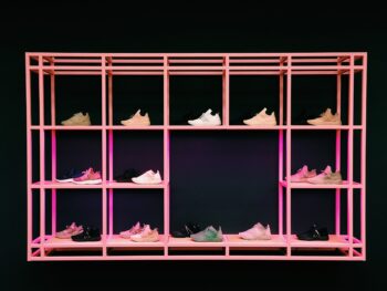 Use wall shelves for your shoes