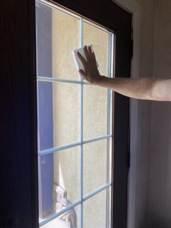 How To Clean Windows-cleaning glass on doors