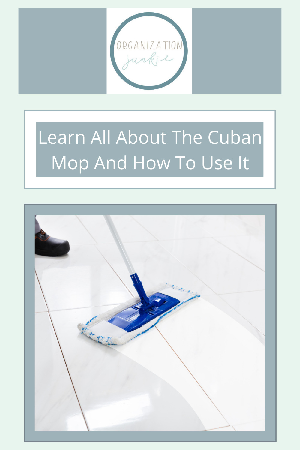 Organizationjunkie.com is the ultimate resource for creative organization and cleaning solutions! Don't waste any more money or trash on traditional Swiffer mops! Check out these awesome Cuban mops for a more sustainable alternative.