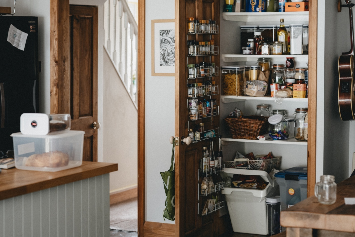 Organizing a kitchen pantry