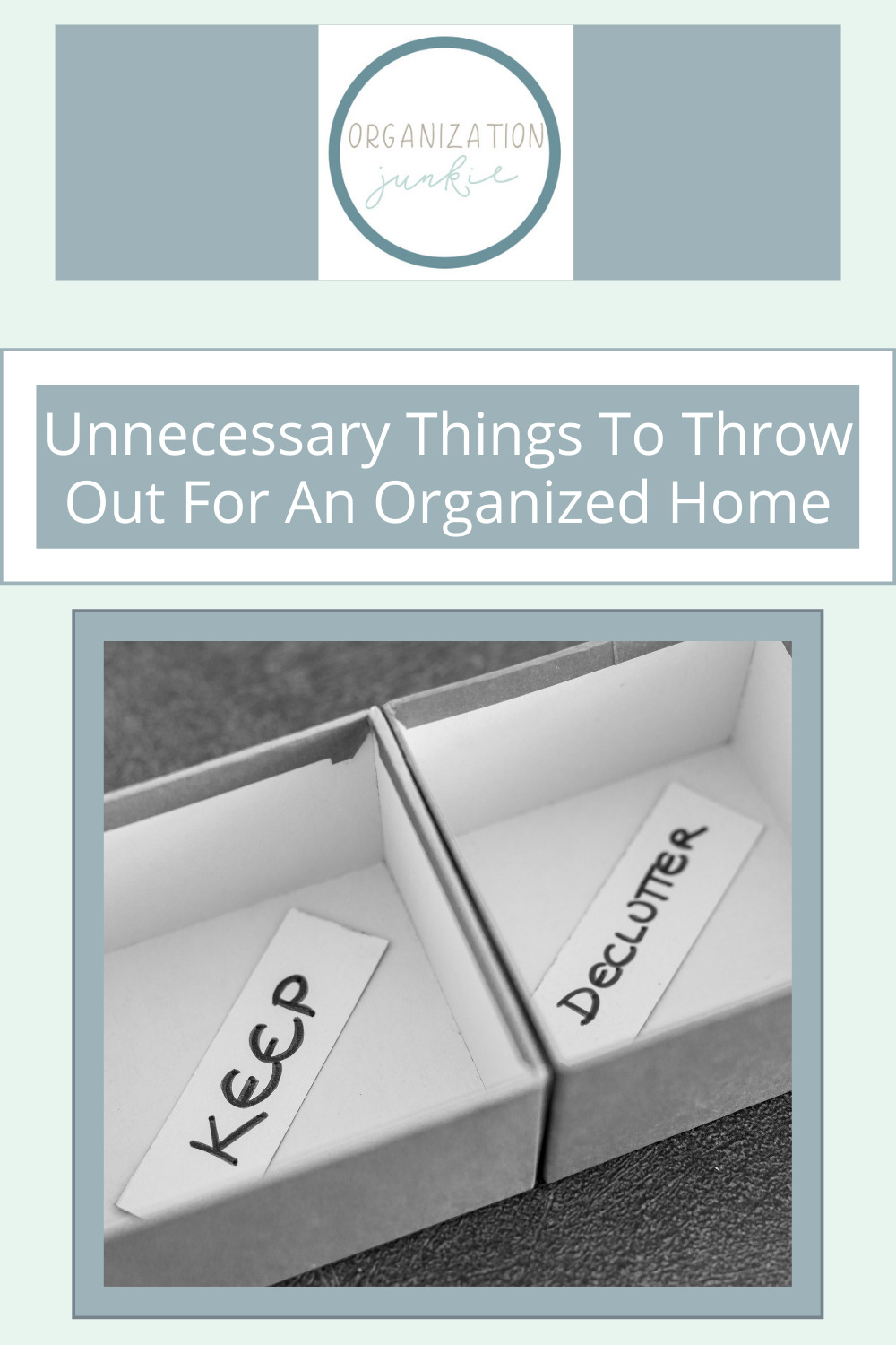 Organizationjunkie.com is the ultimate resource for creative organization and cleaning solutions! Don't waste any more space with unwanted clutter! Check out this list of things you don't need to keep around your home.